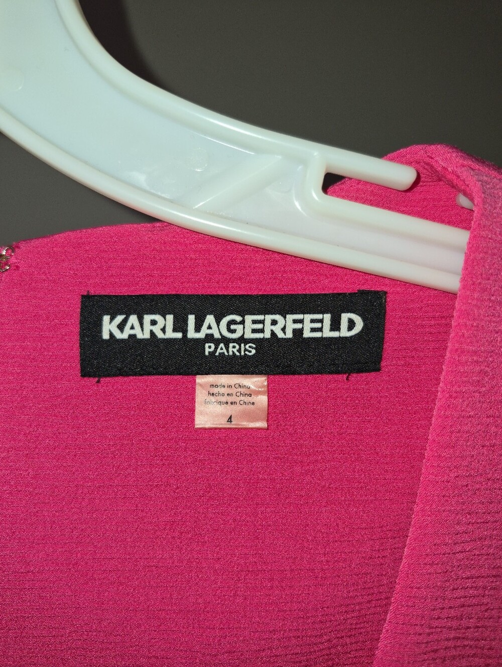 Karl Lagerfeld Paris Pink Sheath Dress Women's Size 4 Cap Sleeve Career - Picture 5 of 6